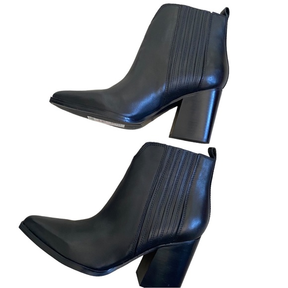 NEW! Marc Fischer Maree Chelsea boot style pointy toe ankle boot 10 chunky heel - Picture 2 of 16